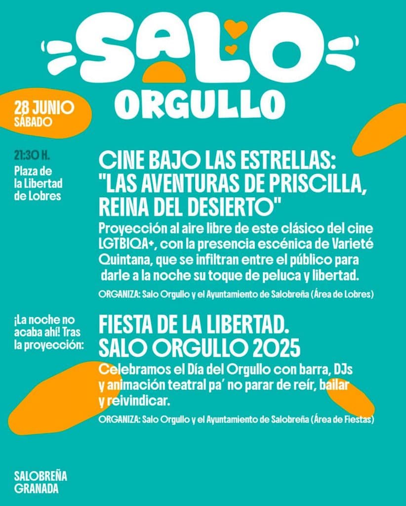 Programación completa de las actividades Culturales del Festival Salo Orgullo 2025