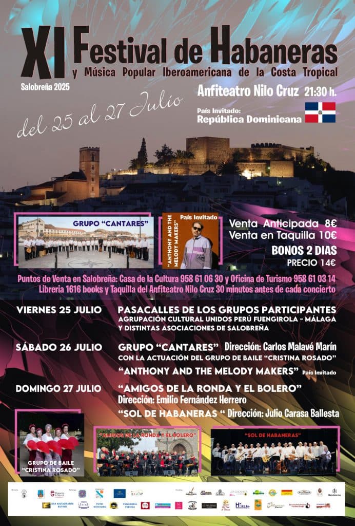 El XI Festival de Habaneras y Música Popular Iberoamericana de la Costa Tropical de Salobreña anuncia su programación