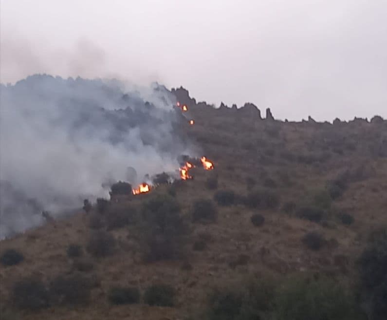 Declarado un incendio forestal en Alhama de Granada