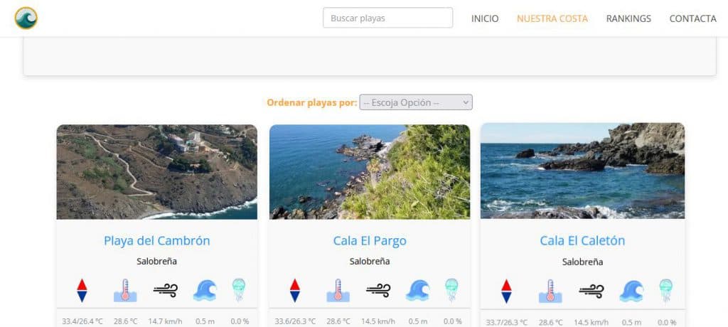 Toda la información sobre las playas de Salobreña, ya disponible en la web y app de “Oceanaria-Andalucía”