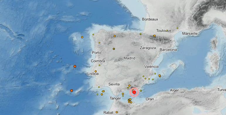 La Costa Tropical siente el terremoto de magnitud 3,9 con epicentro en el Mar de Alborán