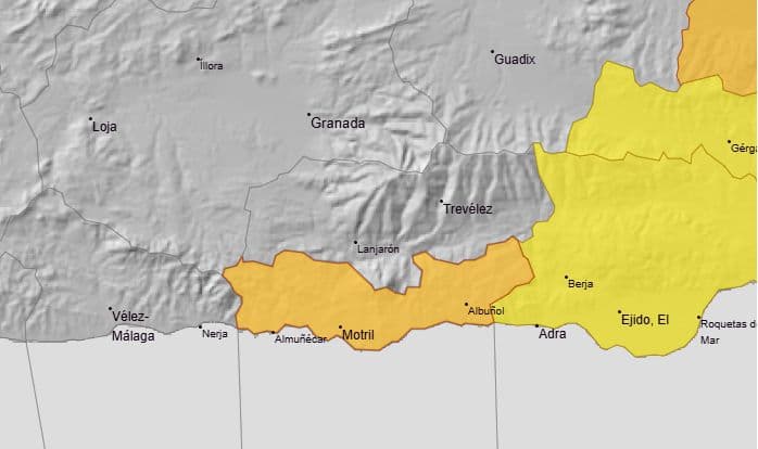 AEMET mantiene aviso naranja por fuertes lluvias y tormentas hasta las 3 de la tarde