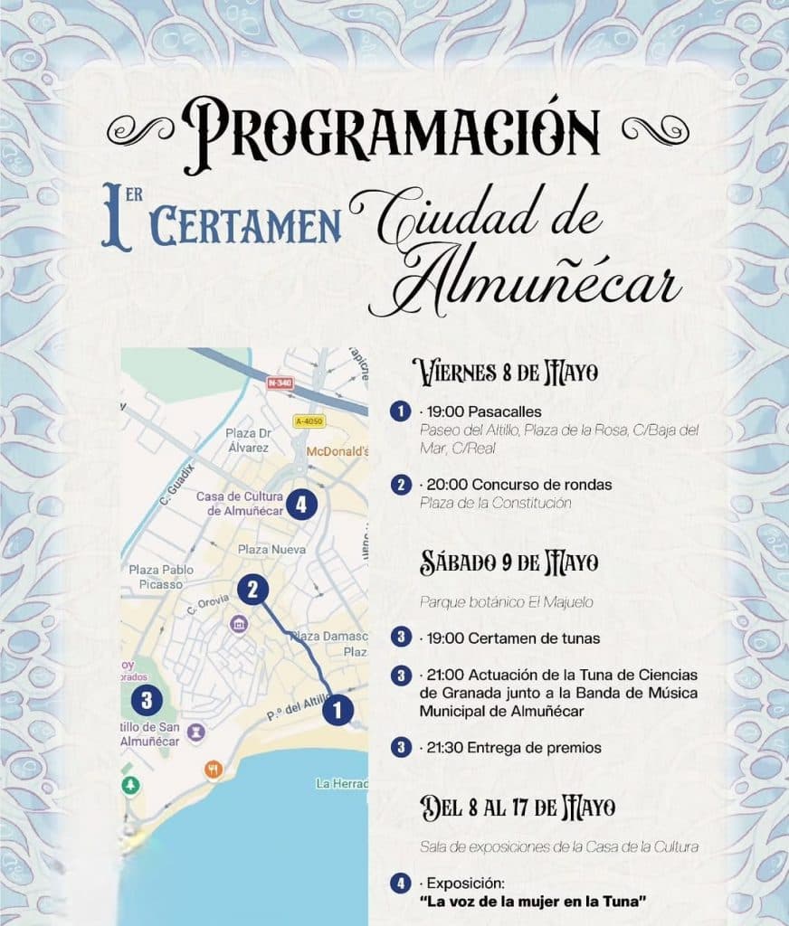 El I Certamen Internacional de Tunas llenará de música las calles de Almuñécar el próximo fin de semana