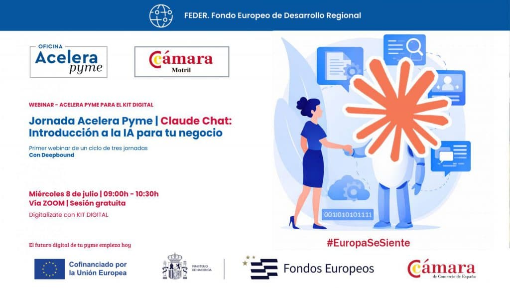 La Cámara de Comercio de Motril celebrará durante el mes de julio un ciclo online exclusivo sobre Claude, la inteligencia artificial más avanzada