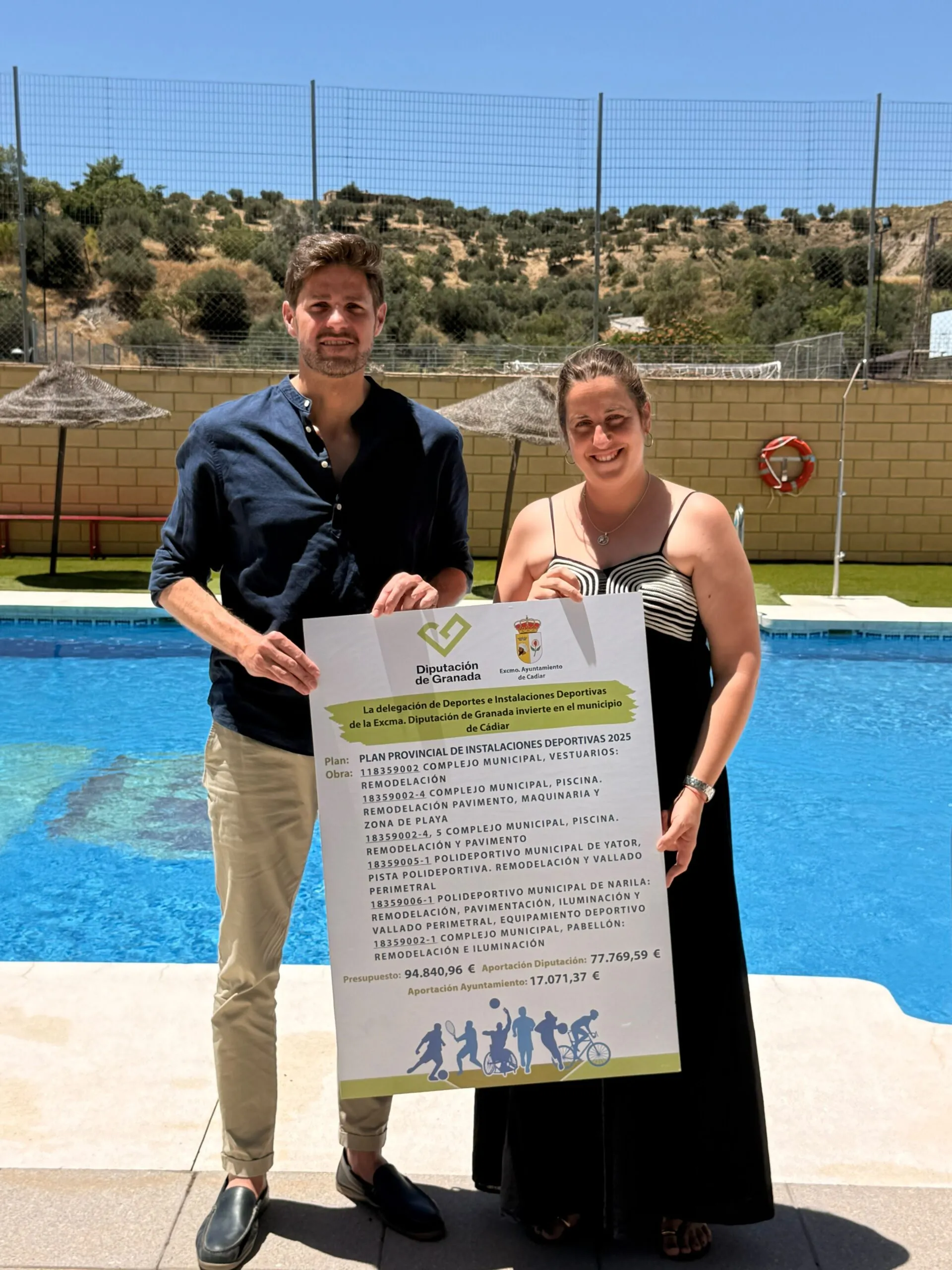 Diputación destina cerca de 100.000 euros a la mejora de las instalaciones deportivas de Cádiar