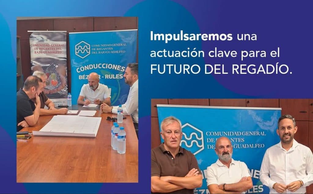 La Comunidad de Regantes del Bajo Guadalfeo presenta una propuesta para la conexión del Partidor de Cañizares con el Desglosado nº9, e «impulsar una actuación clave para el futuro del regadío»