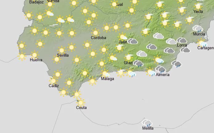 EL TIEMPO: Cielos nubosos, posibilidad de chubascos y viento