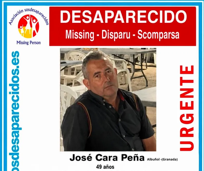 José Cara de 49 años, desaparecido en Albuñol