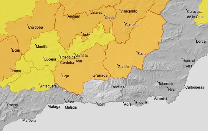 EL TIEMPO: Aviso naranja por altas temperaturas en la provincia de Granada