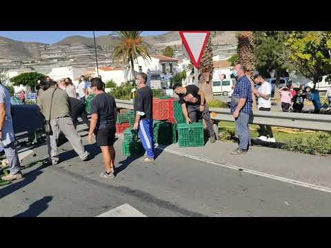 PROTESTAS DE LOS AGRICULTORES DE LA COSTA POR LOS BAJOS PRECIOS DEL PEPINO HOLANDÉS |