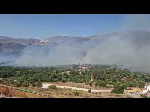 INCENDIO PINOS DEL VALLE: EVACUADOS UN CENTENAR DE PERSONAS DE UN CAMPAMENTO, 73 DE ELLOS MENORES