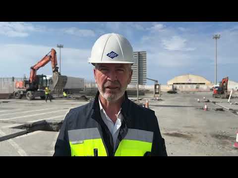 EL PROYECTO DE LA FUTURA NAVE DE INSPECCIÓN DE VEHÍCULOS DEL PUERTO DE MOTRIL EN FASE HORMIGONADO