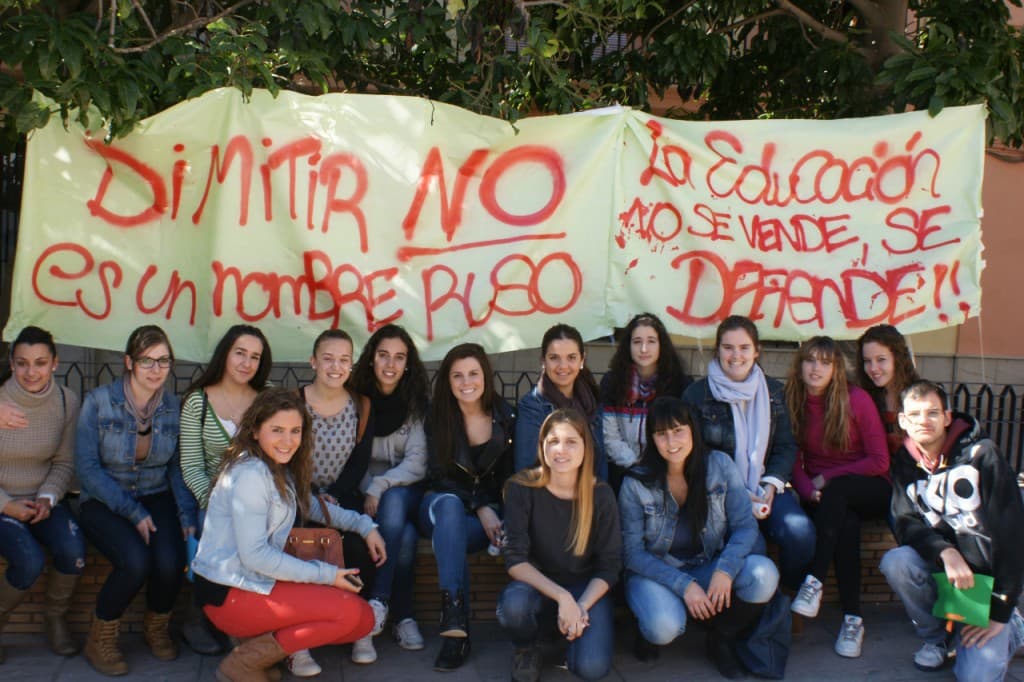 IZQUIERDA UNIDA muestra su apoyo a la huelga de estudiantes