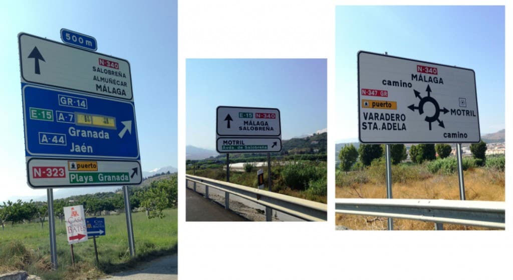 Demarcación de Carreteras instala carteles indicativos en la N-340