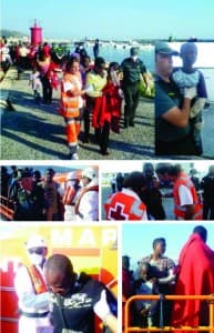 70 inmigrantes subsaharianos rescatados a unas 51 millas al sureste de Motril