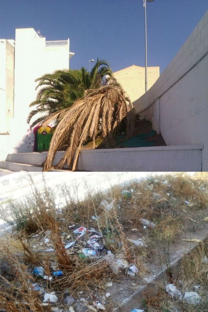 El PSOE critica la «lamentable situación de abandono» de solares, parques, calles y equipamientos públicos del barrio de las Angustias