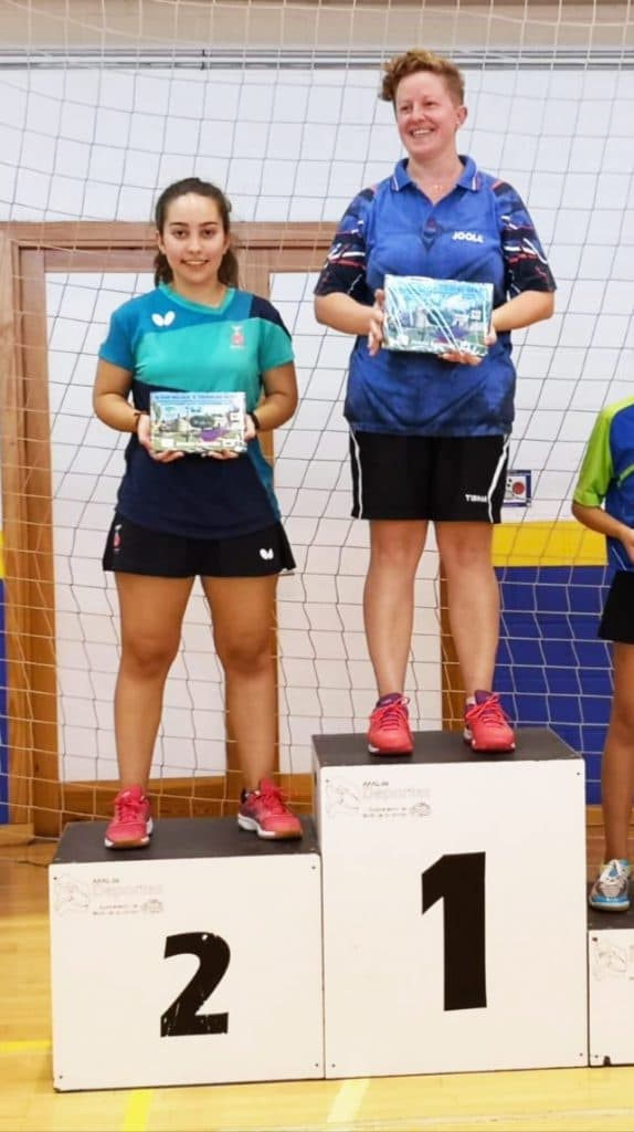 Mercedes Rubiño, subcampeona del Top Mujer Andaluz de tenis de mesa