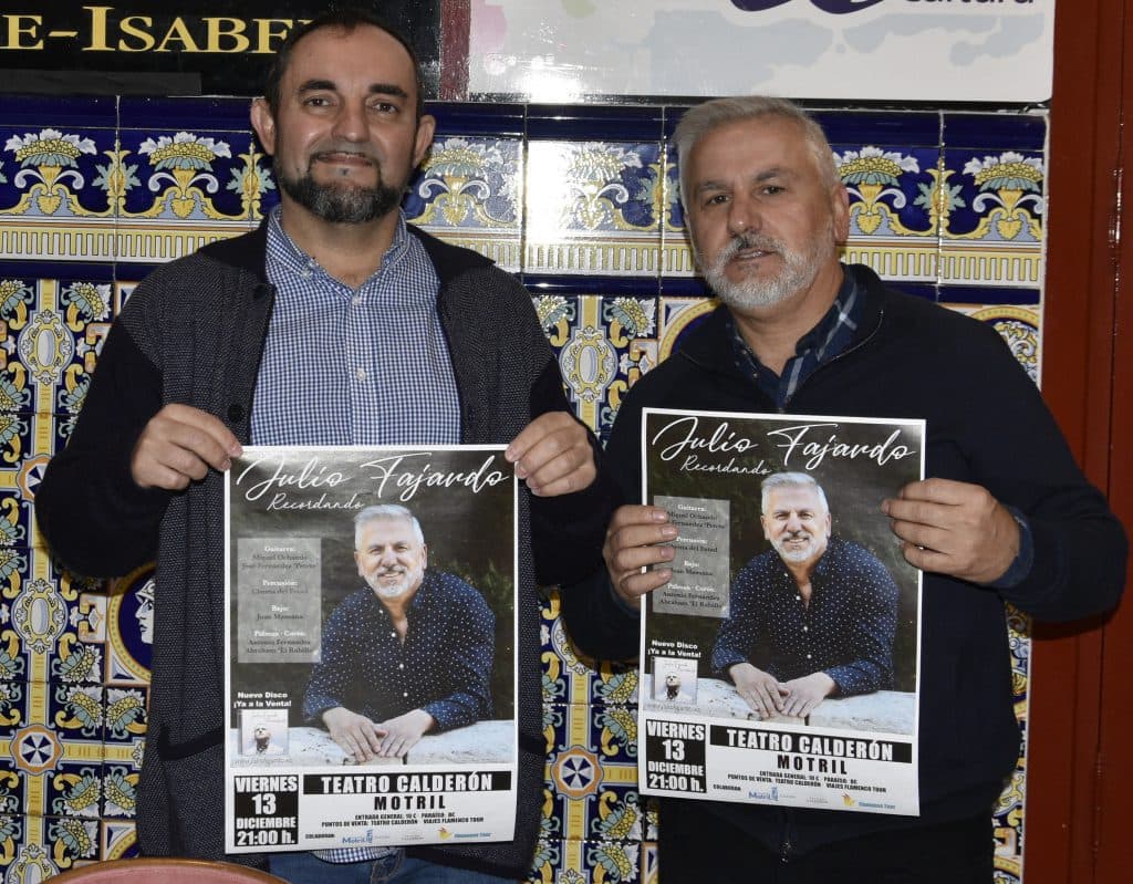 El cantaor Julio Fajardo presentará en Motril su último disco ‘Recordando’