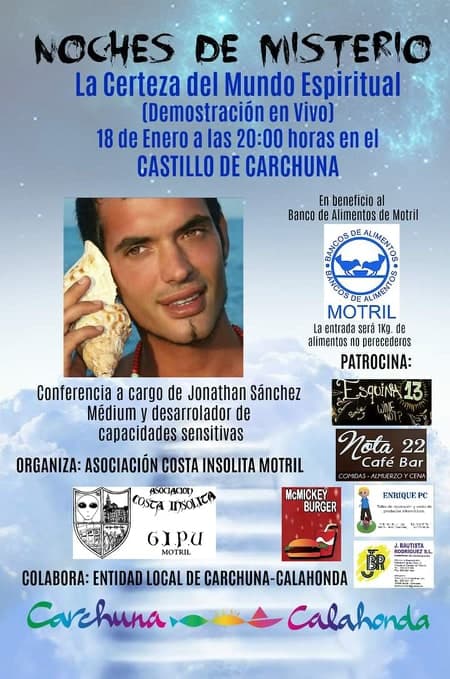 Costa Insólita invita a reflexionar sobre ‘La certeza del mundo espiritual’, con el médium Jonathan Sánchez