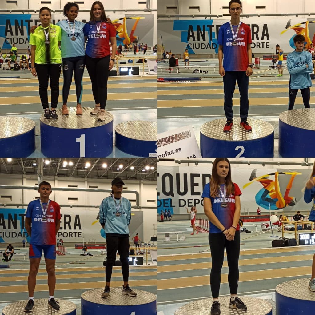Brillante actuación del Club Atletismo DelSur en el Campeonato de Andalucía Sub18