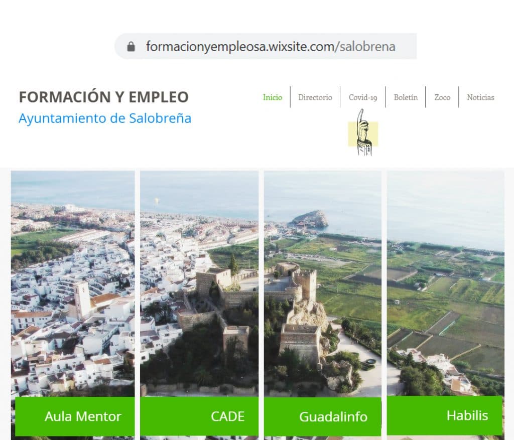 Salobreña pone en marcha una web específica sobre empleo y coronavirus