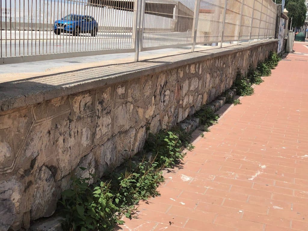 El PSOE pide una actuación «urgente» en el Varadero para quitar las hierbas de las aceras y renovar infraestructuras como parques infantiles, pérgolas y bancos