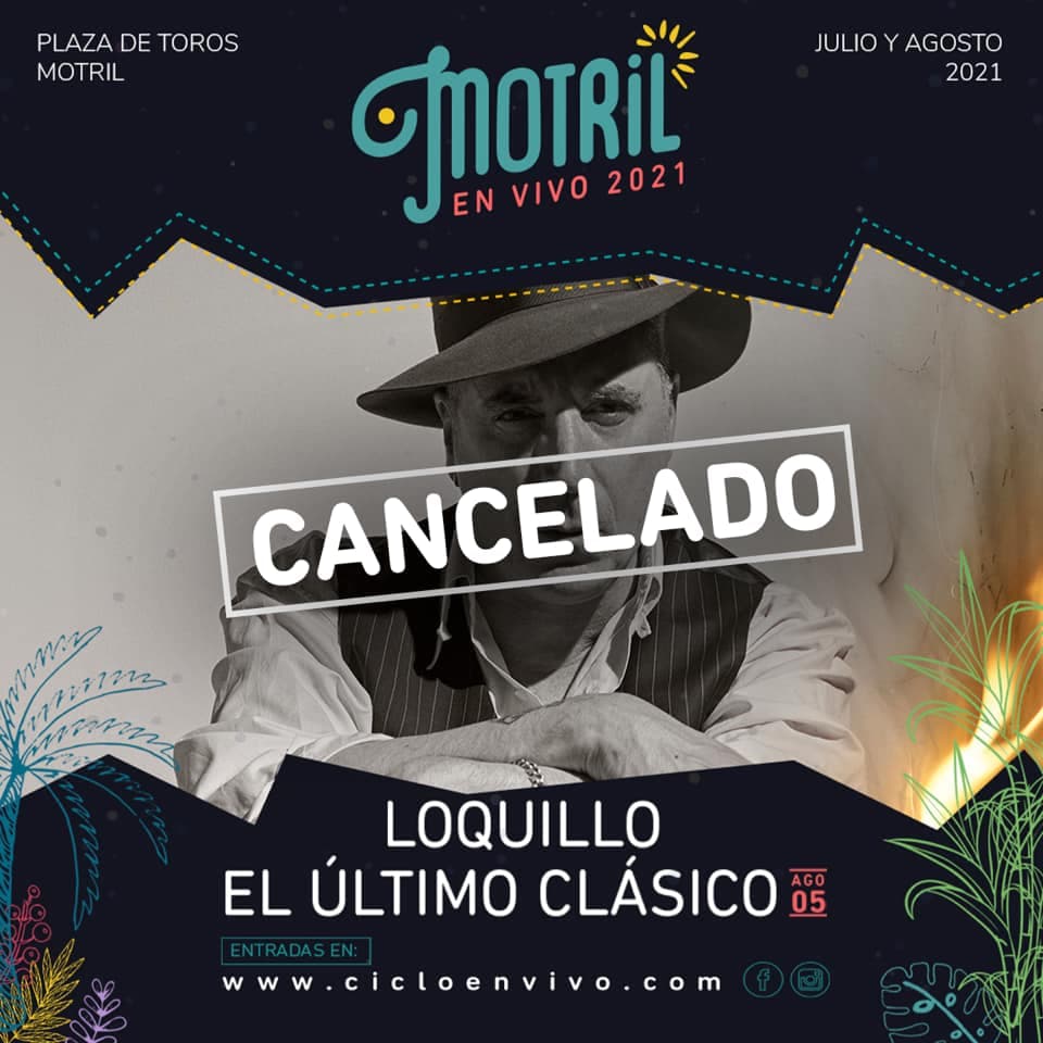 Cancelado el concierto de Loquillo en Motril por «contratiempos logísticos»