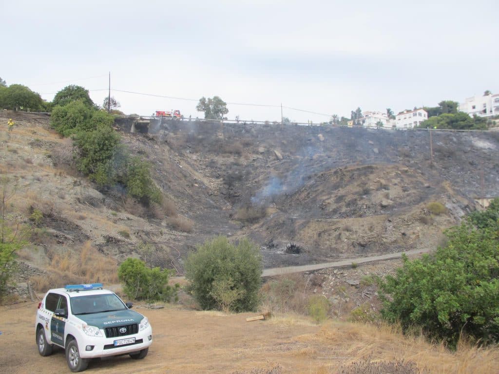 Los incendios forestales de Salobreña y Cáñar fueron provocados por el uso de una radial