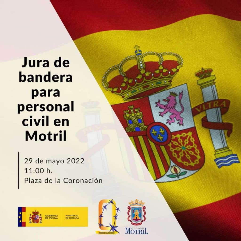 Jura de bandera para personal civil en Motril, el próximo 29 de mayo