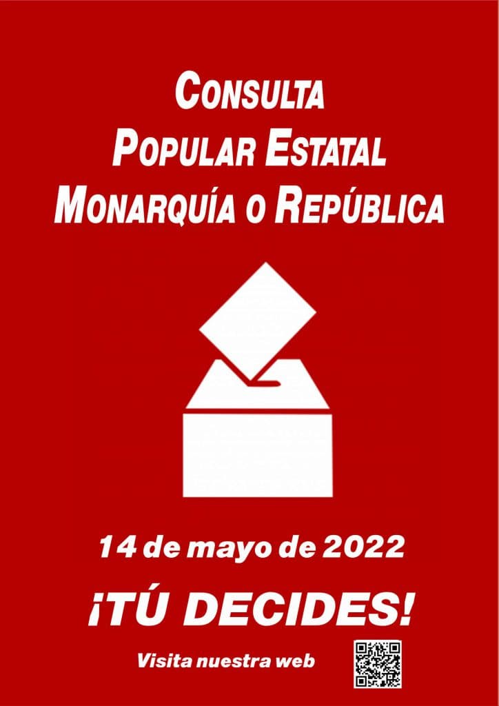 IU hace un llamamiento a la participación en la consulta popular estatal Monarquía o República que se celebra el sábado 14 de mayo