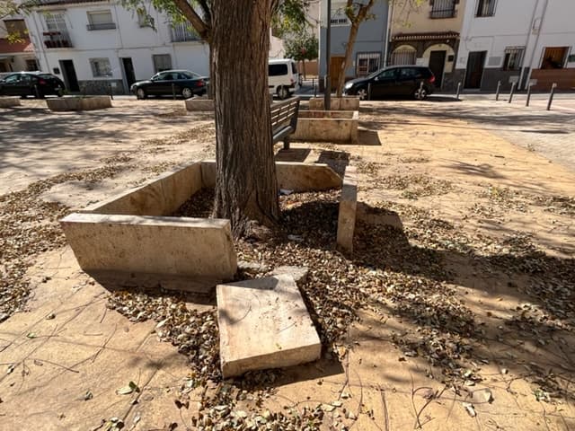 El PSOE de Motril evidencia «el alarmante estado de abandono de la Plaza Primero de Mayo»