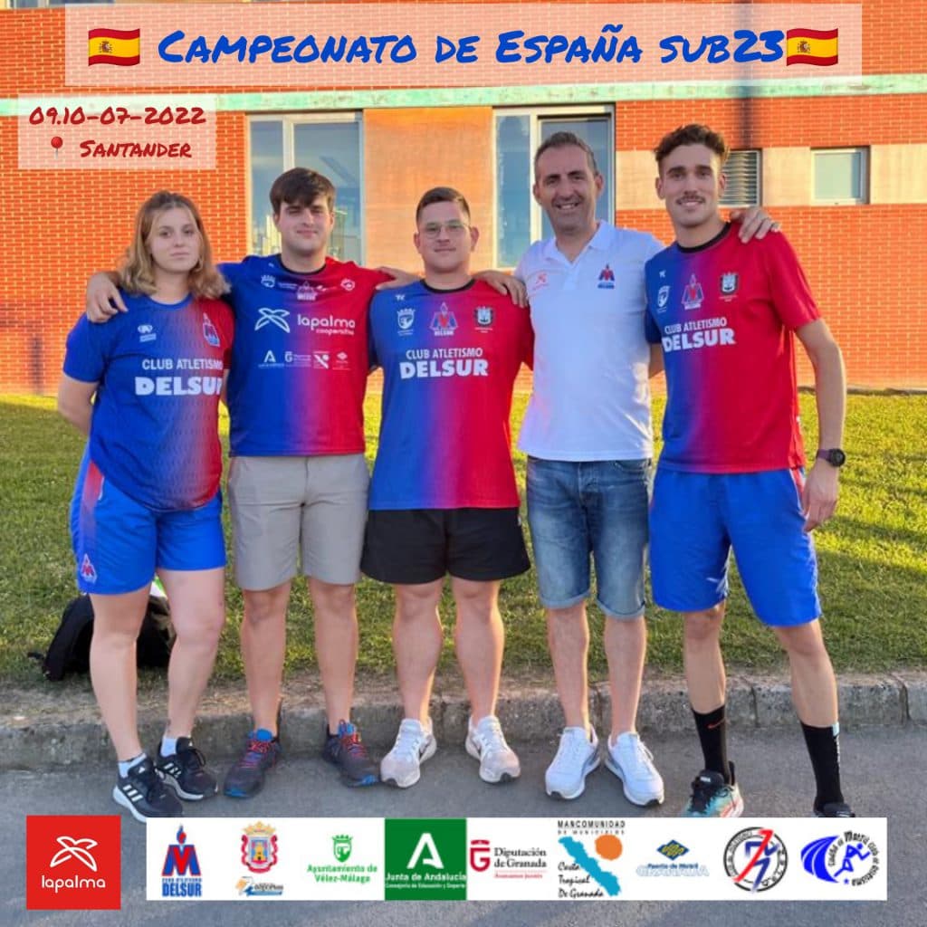 Grandes resultados para Atletismo Delsur – Cooperativa La Palma en el español Sub23