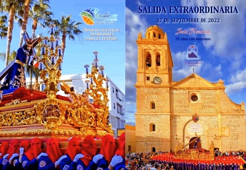 Salida procesional extraordinaria con motivo del 75º Aniversario de la Cofradía del Nazareno en Almuñécar