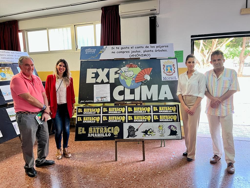 Exposición del Batracio Amarillo sobre el clima en el CEIP Los Álamos