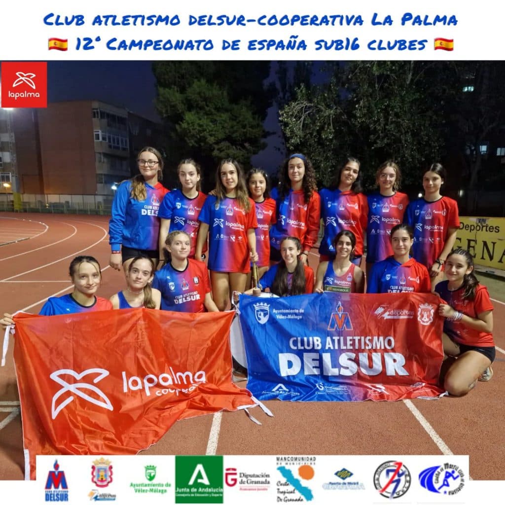 Atletismo Delsur – Cooperativa La Palma entre los 12 mejores clubes de España sub16