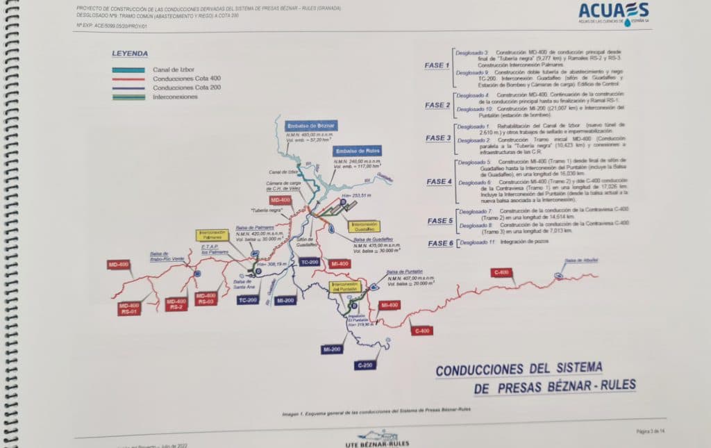 Mancomunidad muestra su satisfacción porque el desglosado 9 de las canalizaciones Béznar -Rules esté a punto de licitarse y en redacción el nº 3