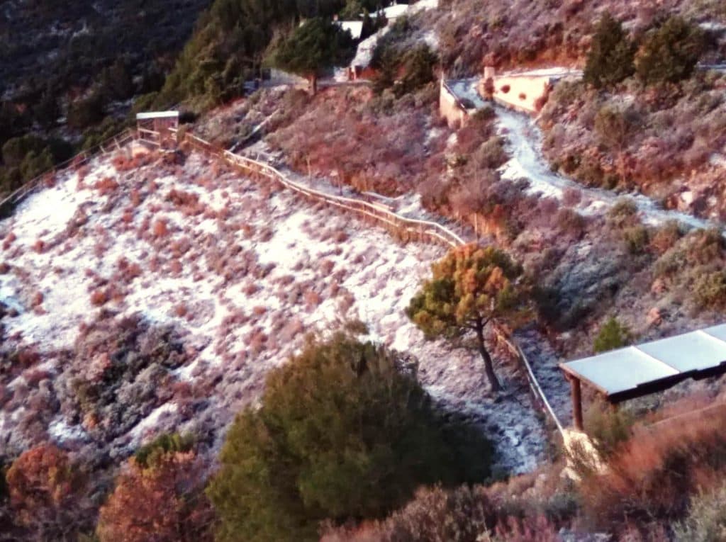 La nieve llegó a Peña Escrita, la zona alta de Almuñécar