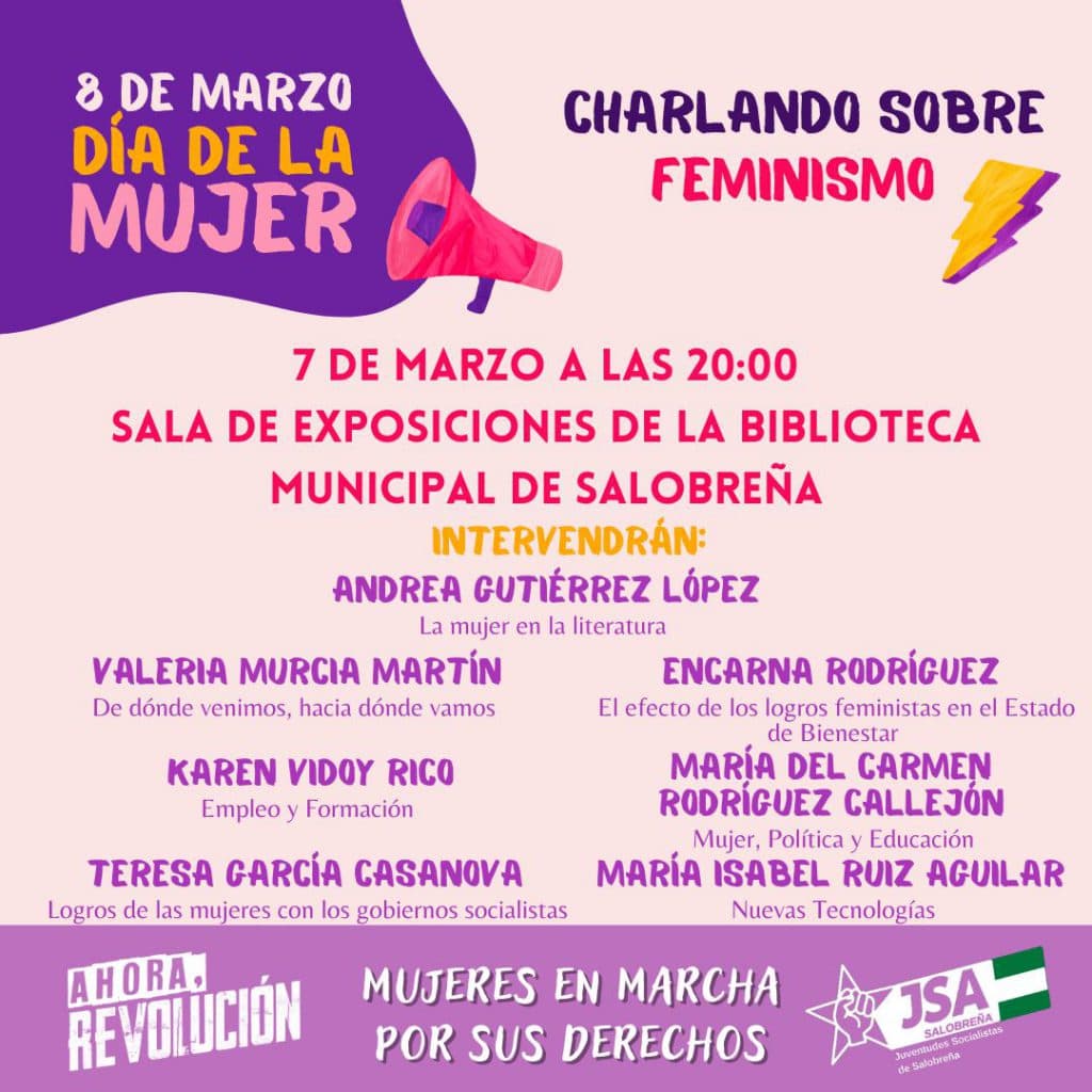 Juventudes Socialistas de Salobreña organiza una charla sobre feminismo