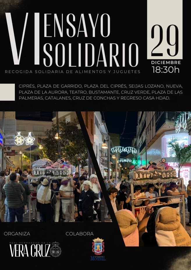 La Hermandad de la Vera Cruz de Motril volverá este viernes a las calles para recoger kilos de solidaridad