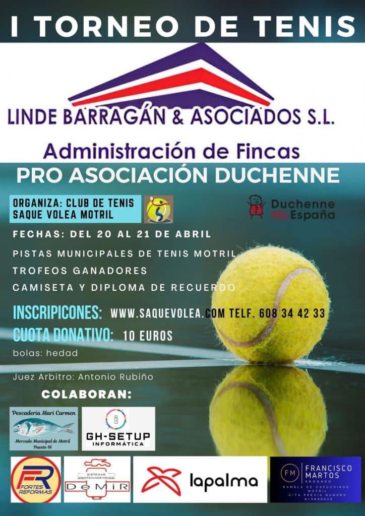 Torneo de tenis en Motril a beneficio de la Asociación Duchenne