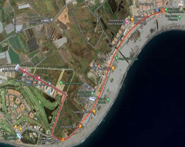 Calles que se verán afectadas por la I Carrera Benéfica Playa de Motril