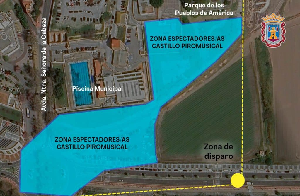 El castillo piromusical de Motril se trasladará a la zona sur del Parque de los Pueblos de América