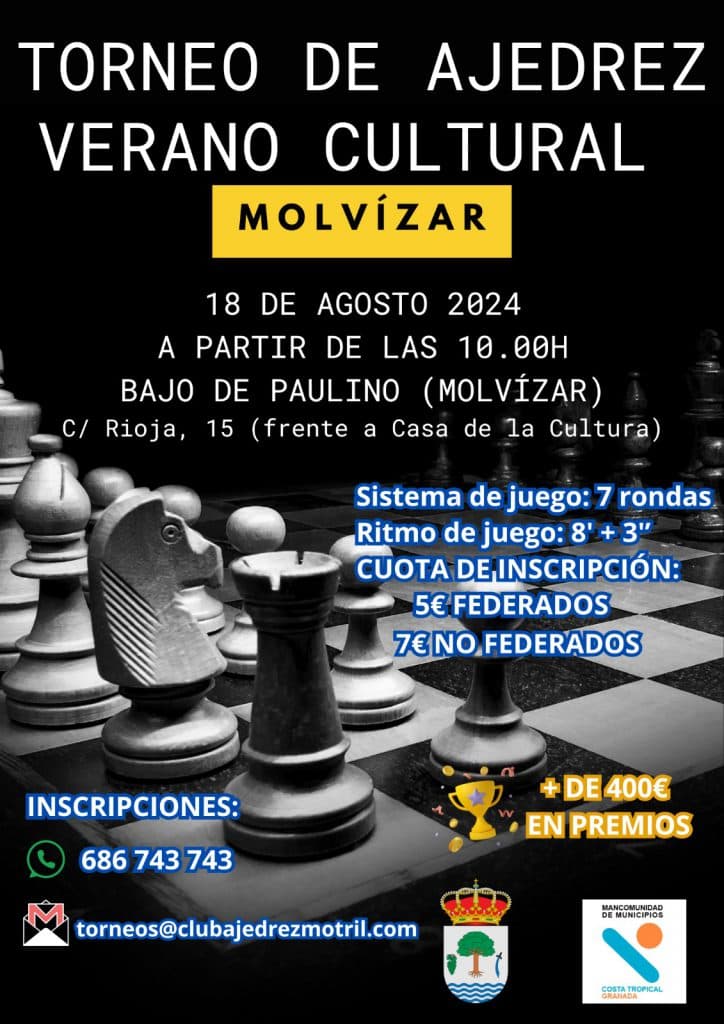 Torneo de ajedrez verano cultural Molvízar 2024