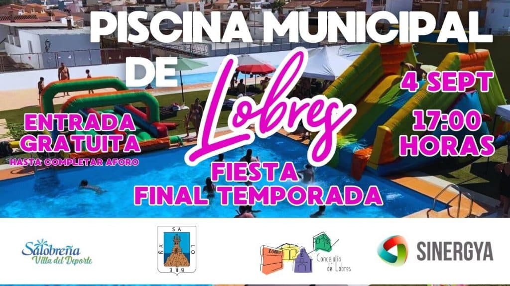 Lobres despide el verano con la tradicional fiesta acuática en la piscina municipal
