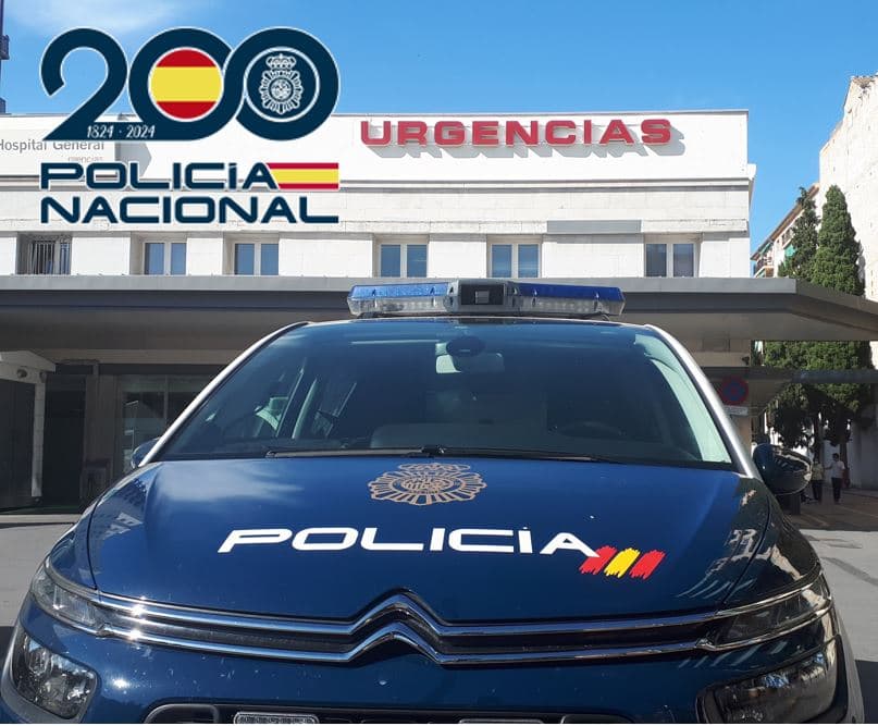 Detenido en Granada un activo ladrón que intentó forzar su ingreso hospitalario para fugarse