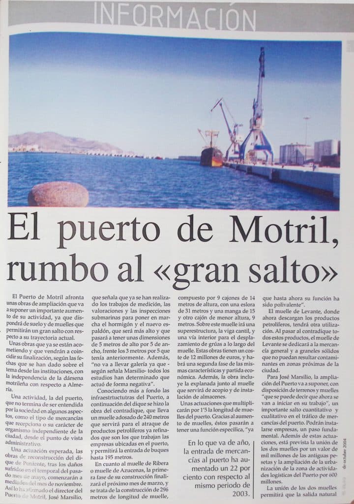 Autoridad Portuaria de Motril: “20 años de travesía”