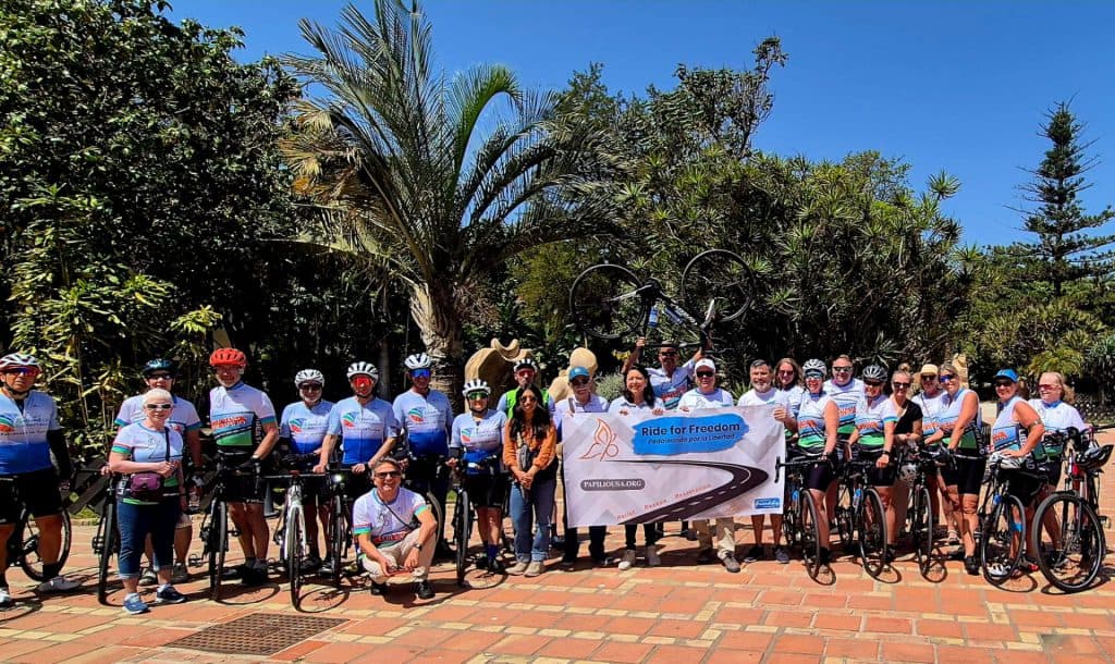 Una veintena de ciclistas participan en el Pedaleo por la Libertad, contra la trata