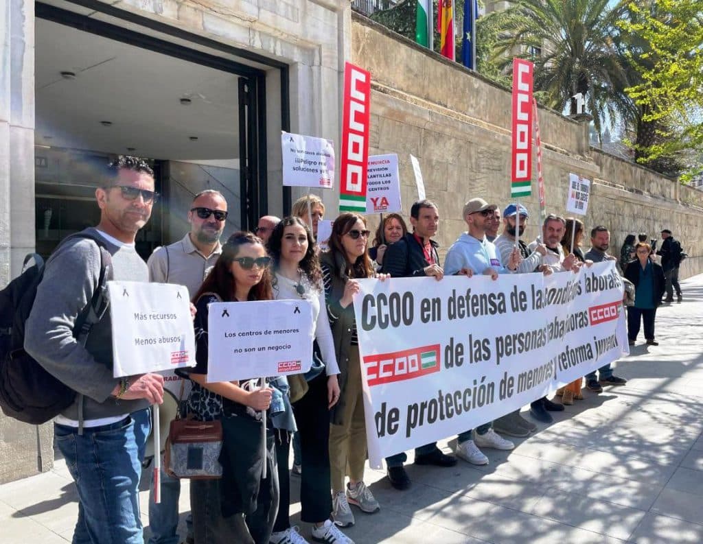 CCOO se moviliza por un «trabajo digno y seguro» para los trabajadores y las trabajadoras del sector de reforma juvenil y protección de menores