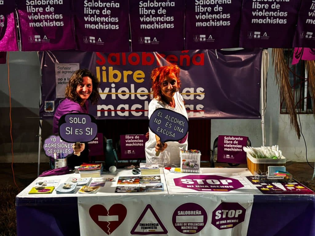 Punto violeta en las fiestas de San Juan