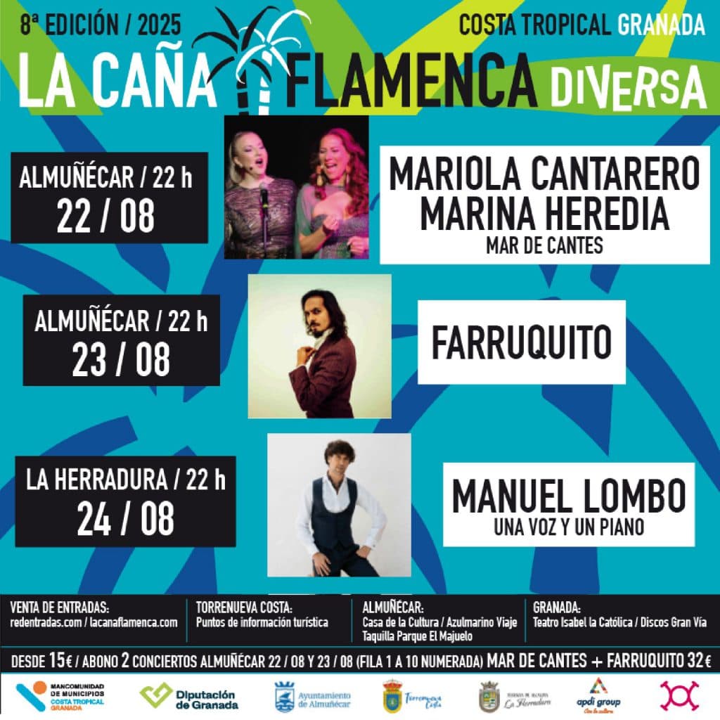 Marina Heredia y Mariola Cantarero ofrecerán un gran concierto este viernes en Almuñécar en el marco de ‘La Caña Flamenca’
